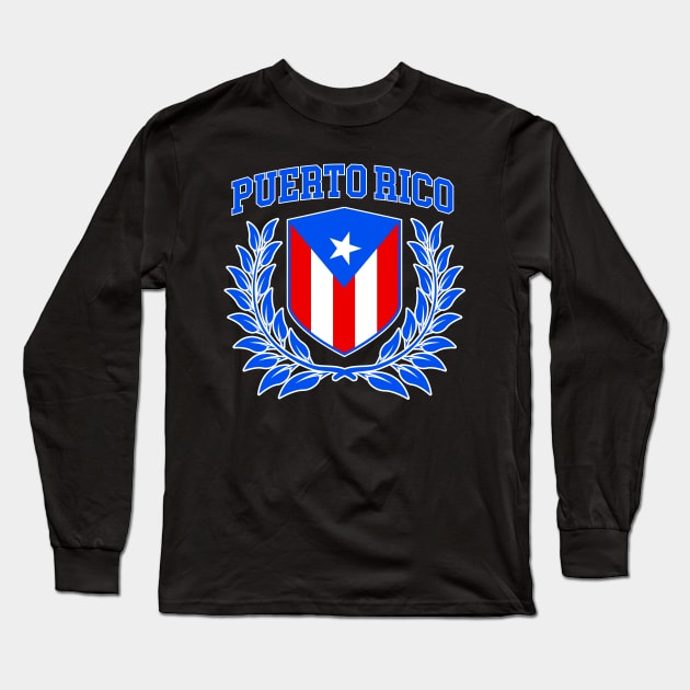 Puerto Rico Crest and Coat of Arms Long Sleeve T-Shirt by Vector Deluxe